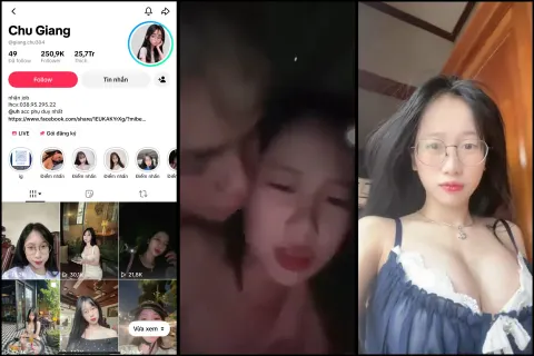 [Hot Scandal] Hot Tiktoker Chu Giang hơn 200k FL lộ clip bị ny địt tung lồn khẩu dâm nát phòng khuyến cáo nhỏ volume
